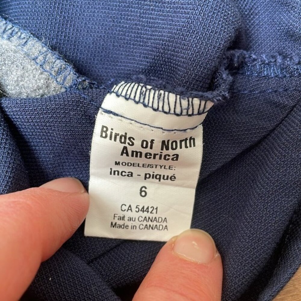 Birds Of North America Cropped Top Sleeveless Cut Out Blue Navy 6 - Picture 9 of 10